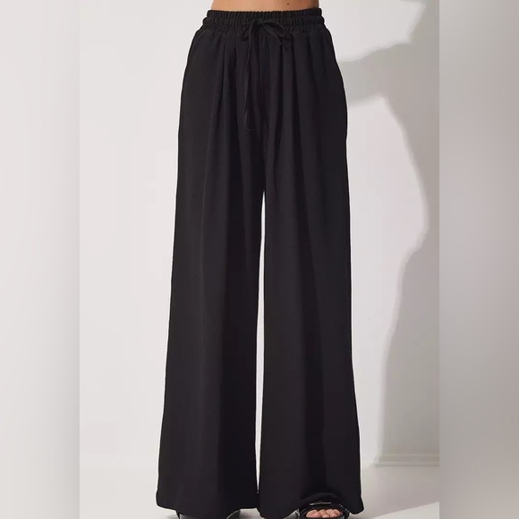 Joie black silk pants wide leg palazzo - Picture 7 of 14